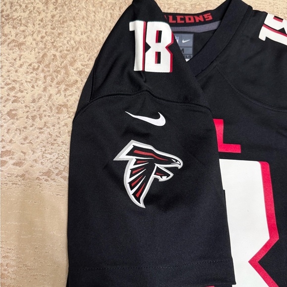 BNW Atlanta Falcons Calvin Ridley Nike Black Game Player Jersey, Youth Size M - Picture 4 of 12